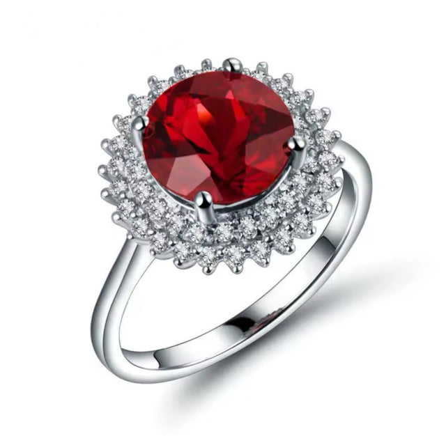 18Kt White Gold Diamond 3.20 ct Ruby Ring