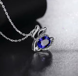 18Kt White Gold Diamonds 1.56 ct Tanzanite Pendants Fish