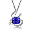 18Kt White Gold Diamonds 1.56 ct Tanzanite Pendants Fish
