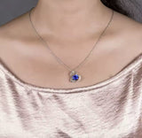 18Kt White Gold Diamonds 1.56 ct Tanzanite Pendants Fish