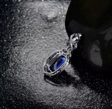 18Kt White Gold Diamonds 2.425 ct Tanzanite Pendants