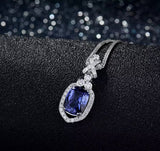 18Kt White Gold Diamonds 2.425 ct Tanzanite Pendants