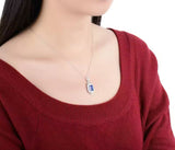 18Kt White Gold Diamonds 2.71 ct Tanzanite Pendants