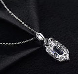 18Kt White Gold Diamonds 2.71 ct Tanzanite Pendants