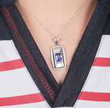 18Kt White Gold Diamonds 2.80 ct Tanzanite Pendants (Unisex)