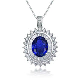 18Kt White Gold Diamonds 4.39 ct Tanzanite Pendants