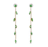 18Kt Yellow Gold 1.10 ct Tsavorite Earrings