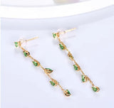 18Kt Yellow Gold 1.10 ct Tsavorite Earrings