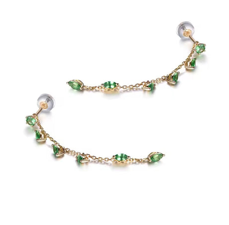 18Kt Yellow Gold 1.10 ct Tsavorite Earrings