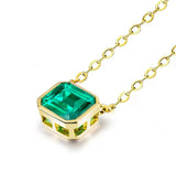 18Kt Yellow Gold 1.60 ct Emerald Pendant with Chain (Unisex)