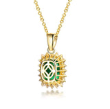 18Kt Yellow Gold Diamond & 1.50 ct Emerald Pendant