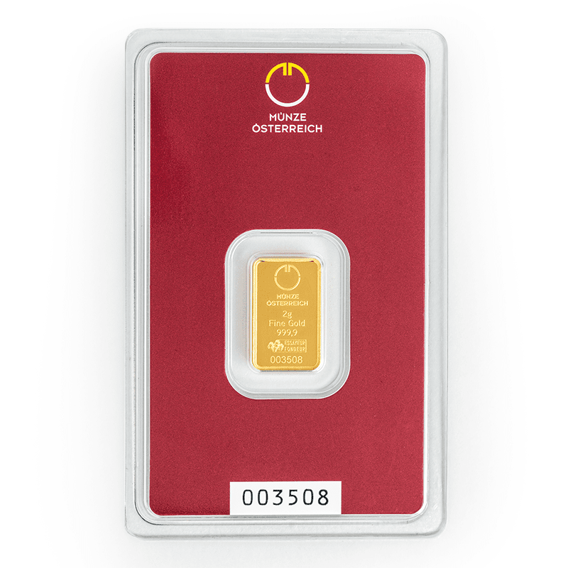 2 g Investment Gold Bar – Münze Österreich