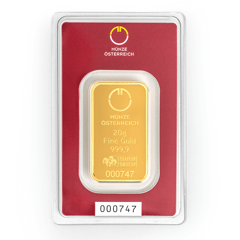 20 g Investment Gold Bar – Münze Österreich