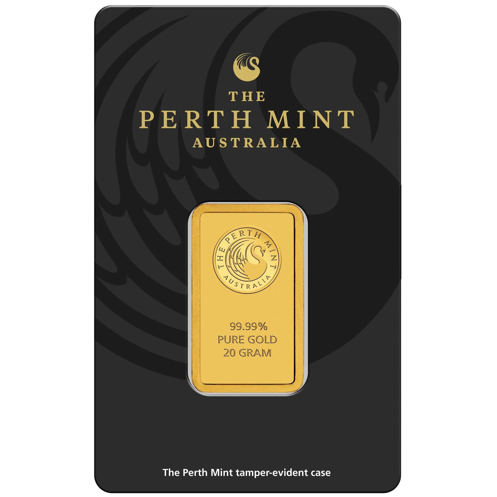 Investment gold bar 20g Perth Mint, front side 