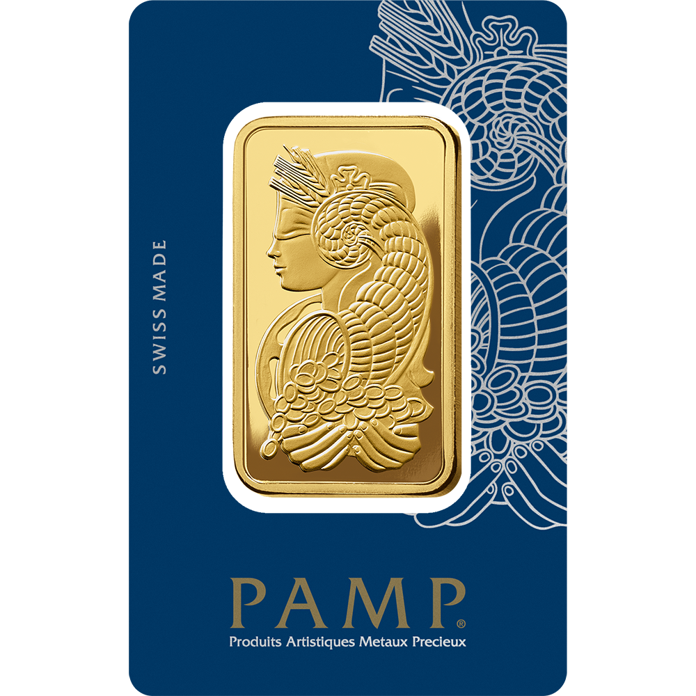 50 g Gold Minted Bar – PAMP Suisse (Lady Fortuna)