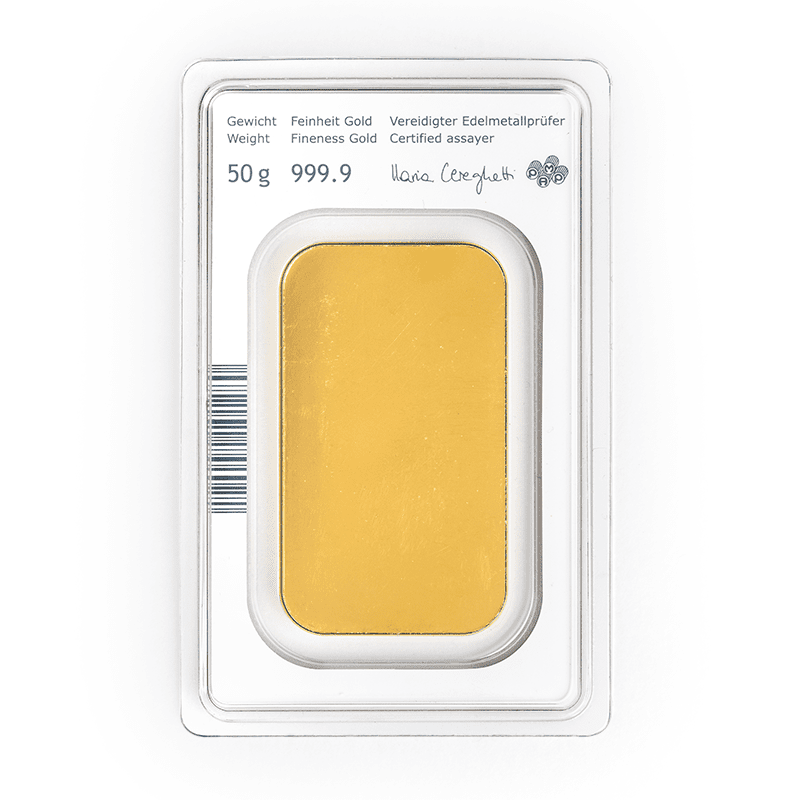 50 g Investment Gold Bar – Münze Österreich