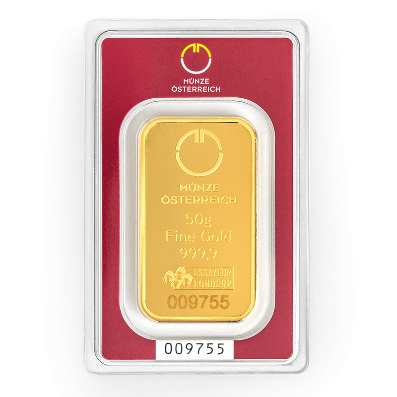 50 g Investment Gold Bar – Münze Österreich