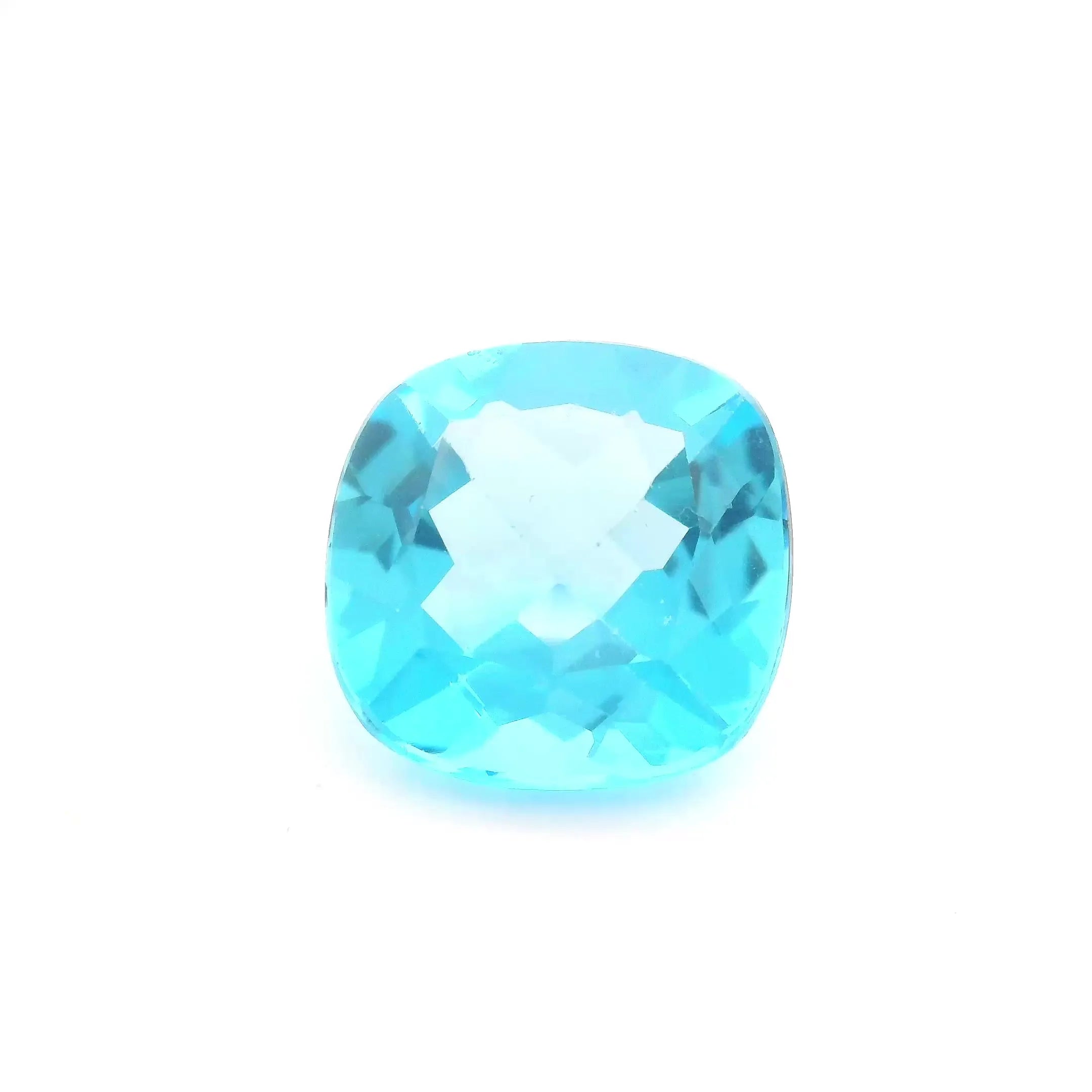7.36ct Cushion Natural Topaz (Colour Blue, Clarity Eye Clean, Cut Faceted)