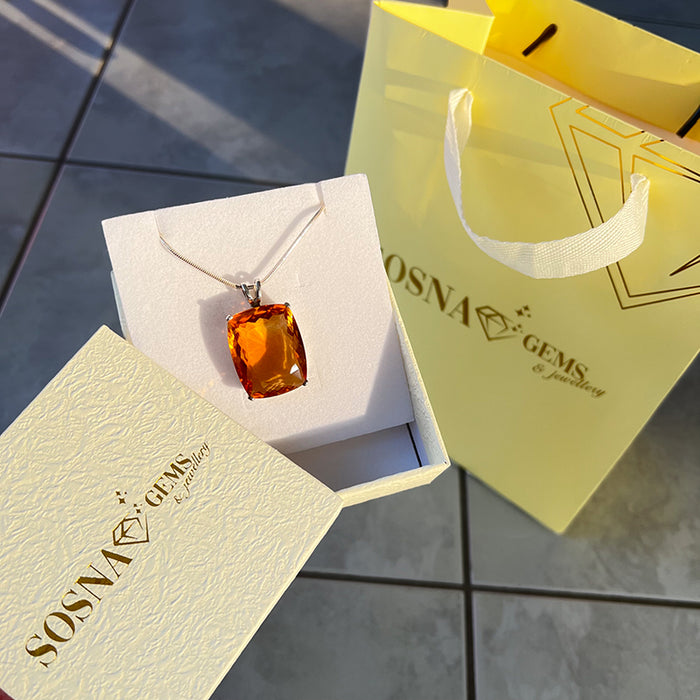 Citrine pendant in gift box Sosna Gems