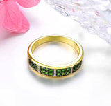 Unisex Silver 0.80 ct Chrome Diopside Ring