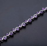 Silver Amethyst Bracelet