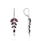 Silver Garnet Earrings