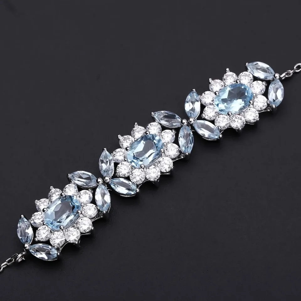 Silver 8.27 ct Topaz Bracelet