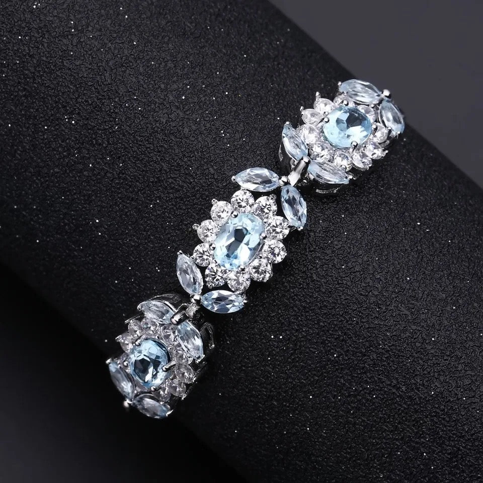 Silver 8.27 ct Topaz Bracelet