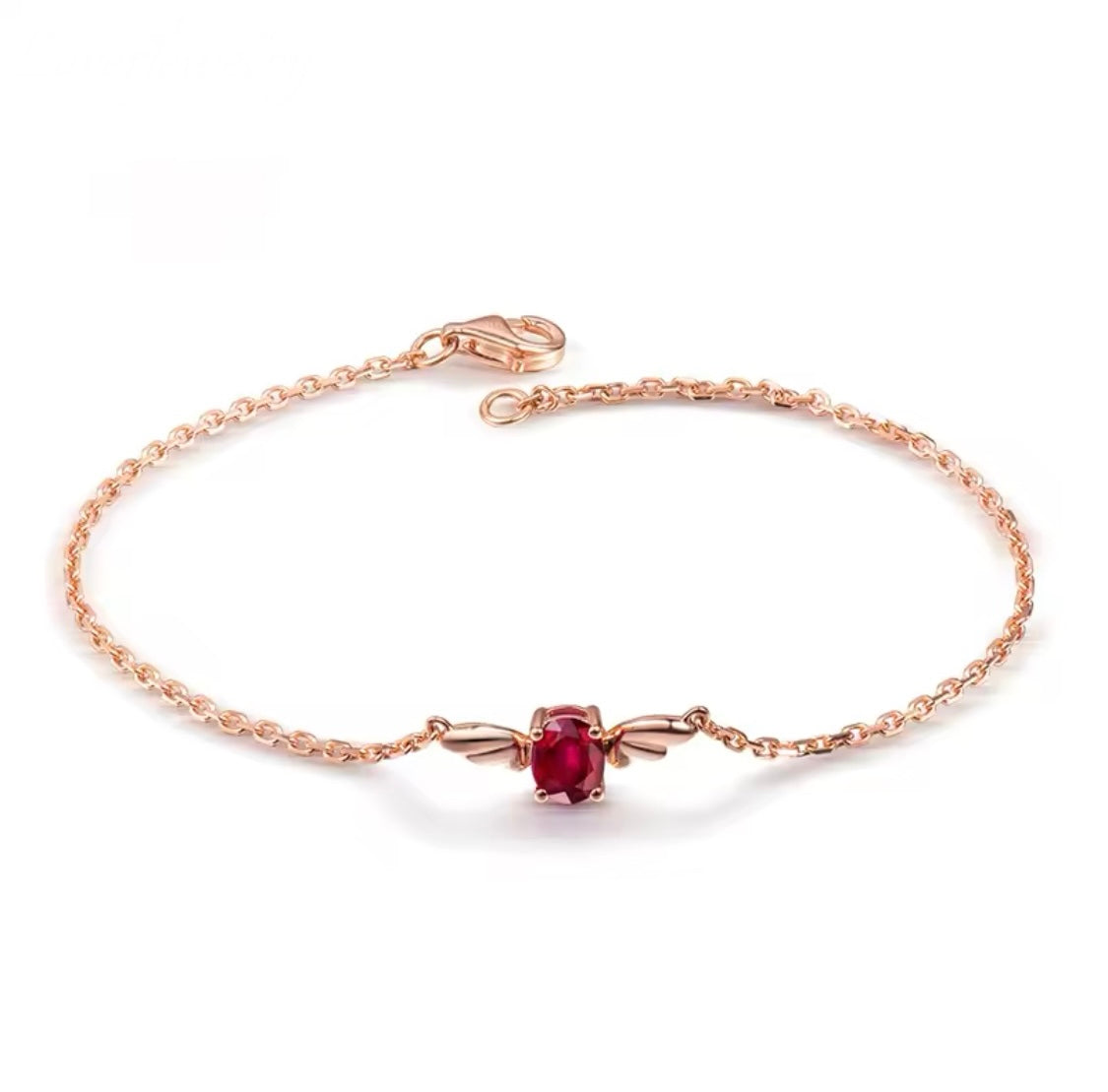 18Kt Rose Gold 0.695 ct Ruby Bracelet