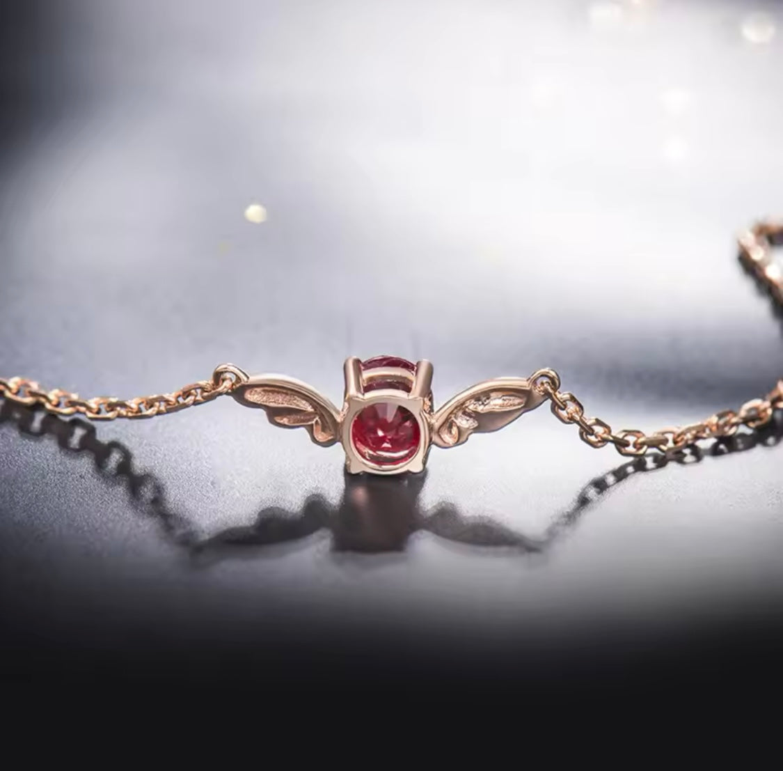 18Kt Rose Gold 0.695 ct Ruby Bracelet