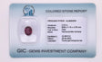Natural almandine garnet, 2.53 carats, oval cut, IF clarity, untreated, orangy red, ČGL certified