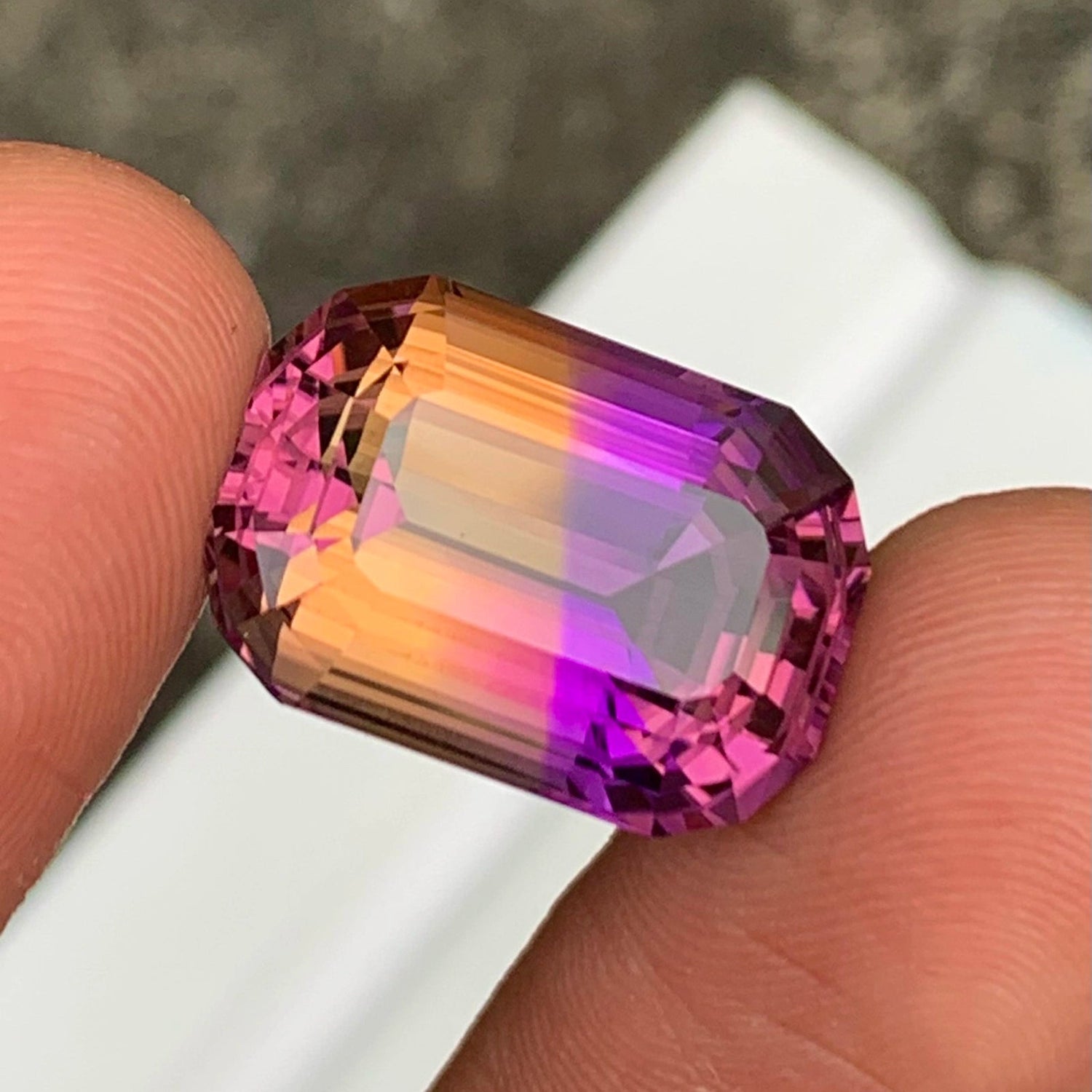 Ametrine 15.94 ct – Violet/Yellow, Octagonal Cut