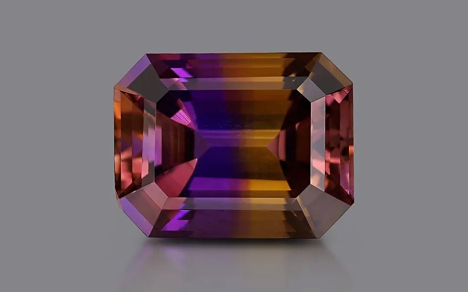Ametrine 37.54 ct – Violet/Yellow, Octagonal Cut, AGR Certified