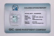 Natural aquamarine, 5.12 carats, oval brilliant cut, eye clean clarity, untreated, slightly greenish blue, ČGL certified