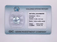 Natural aquamarine, 7.65 carats, oval cut, IF clarity, untreated, very light blue