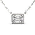 Bezel - Set Illusion Diamond Necklace 0.40 ct – 18K White - Gold with chain