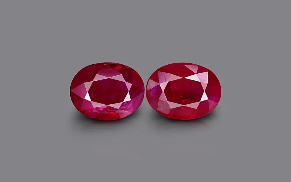 Burma Ruby Matched Pair - 4.13 ct