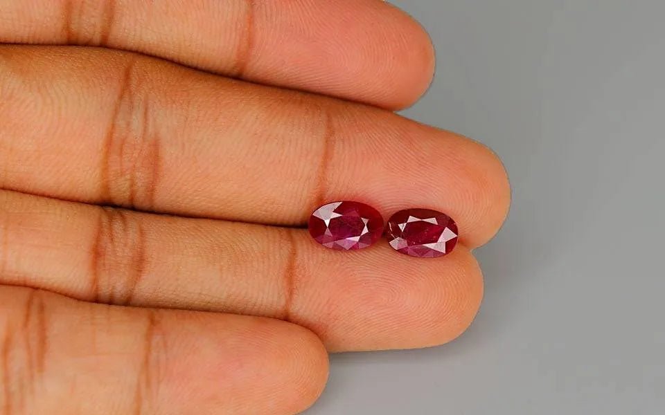 Burma Ruby Matched Pair - 4.37 ct