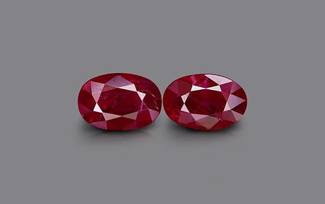 Burma Ruby Matched Pair - 4.37 ct