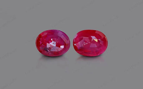 Burma Ruby Matched Pair - 6.63 ct