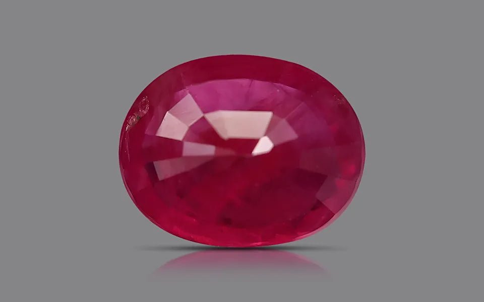 Burmese Ruby 0.92 ct – Oval Cut, Purplish Red, Heated, IGI Certified