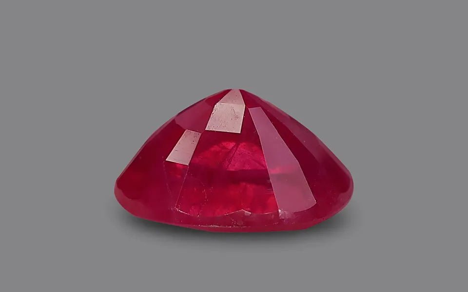 Burmese Ruby 0.92 ct – Oval Cut, Purplish Red, Heated, IGI Certified