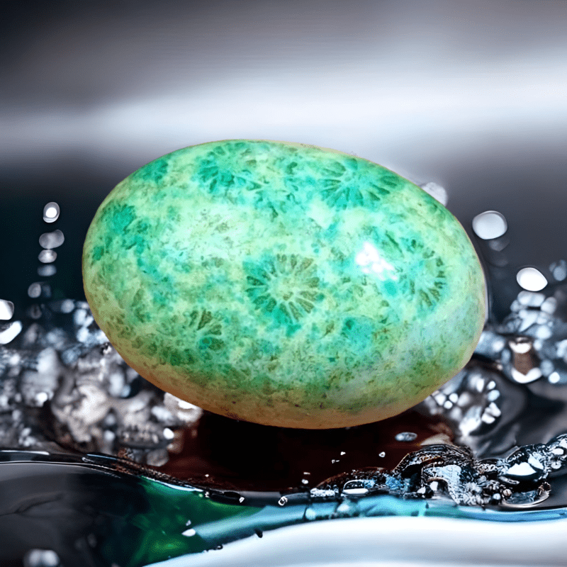 Cabochon Fossil Coral Agate - 28.15 ct