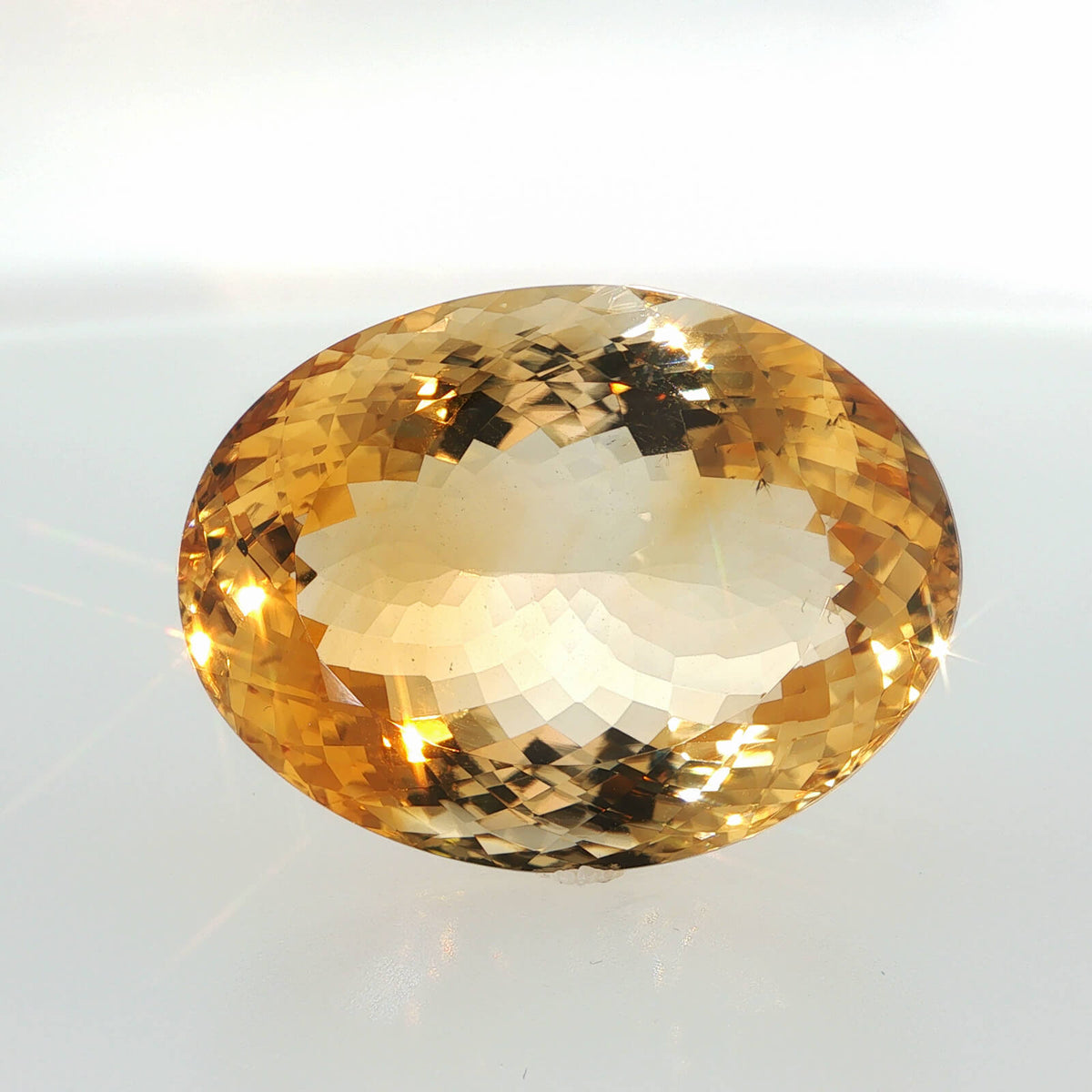 Natural citrine, oval cut, 106.05 ct, loose gemstone.