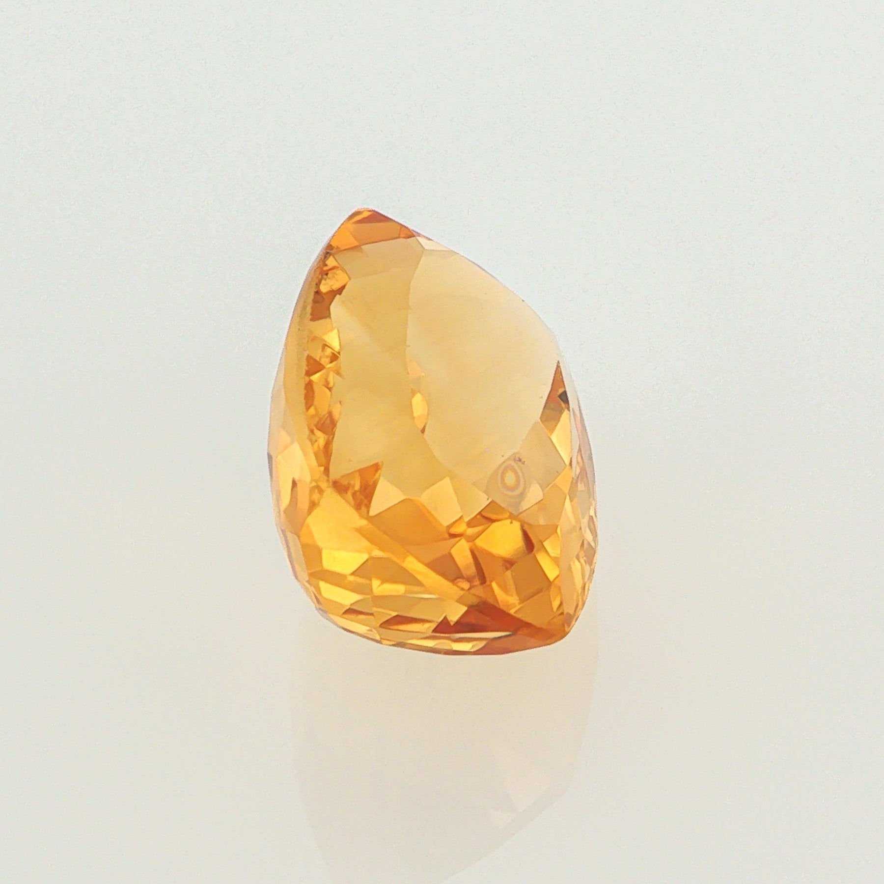 Natural heated citrine, orangy yellow, cushion cut, 12.05 ct, loose gemstone, view 4.