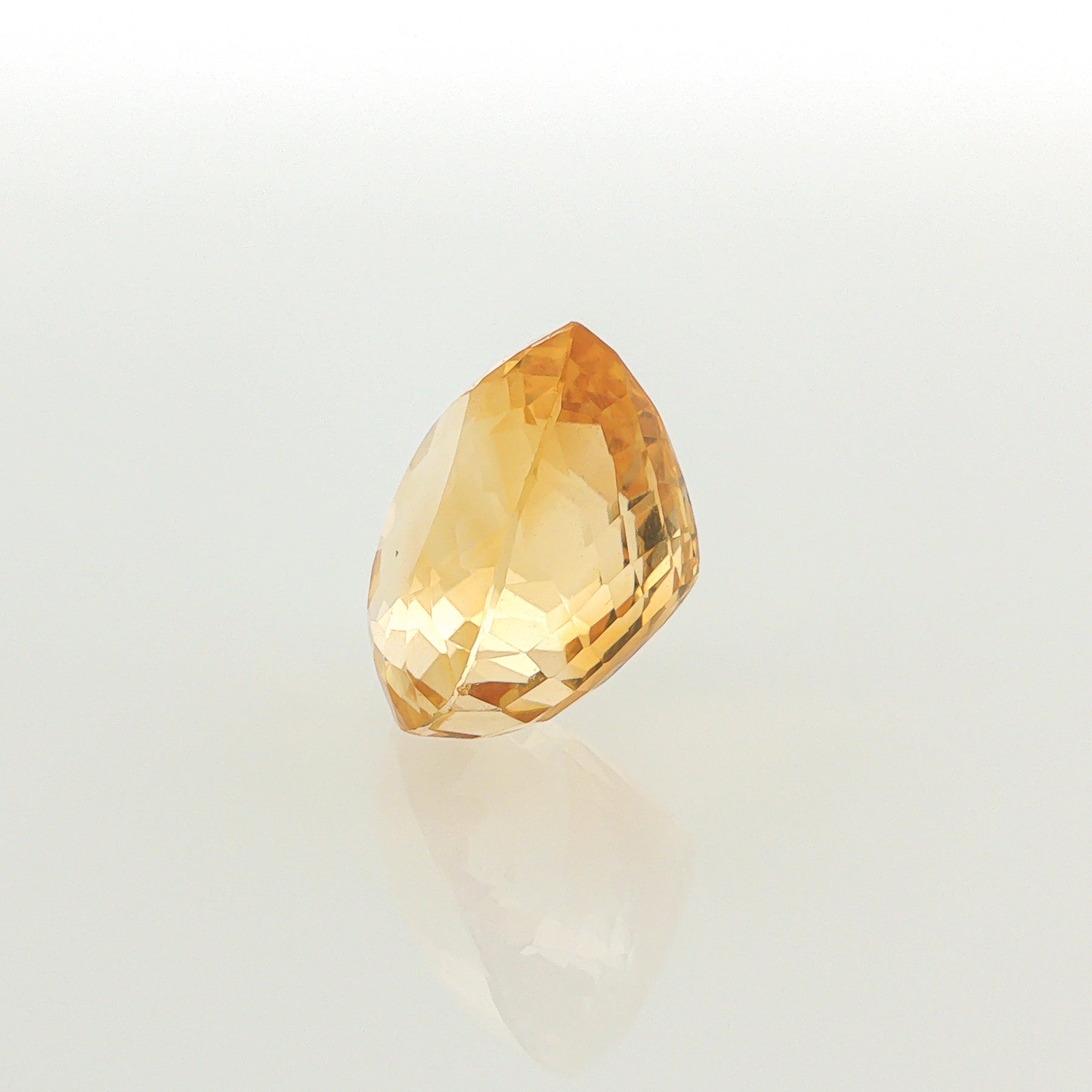Natural heated citrine, yellow, pear cut, 14.54 ct, loose gemstone, view 2.
