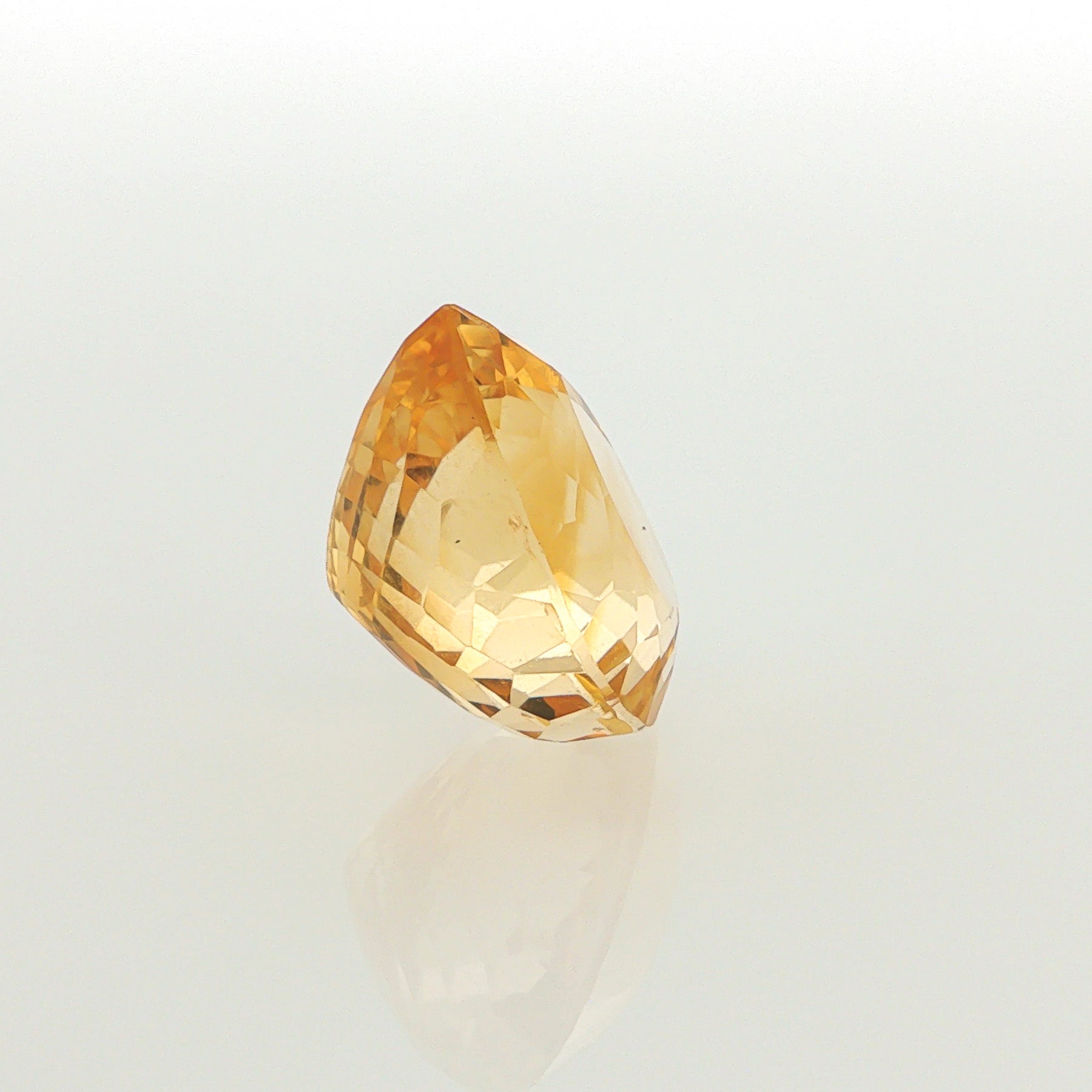 Natural heated citrine, yellow, pear cut, 14.54 ct, loose gemstone, view 4.