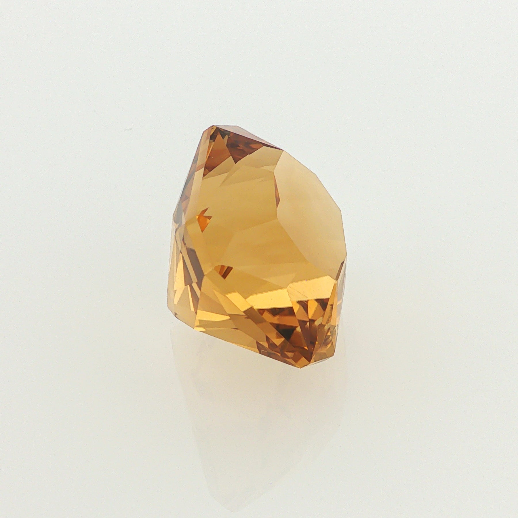 Natural heated citrine, yellow, cushion cut, 20.39 ct, loose gemstone, view 4.