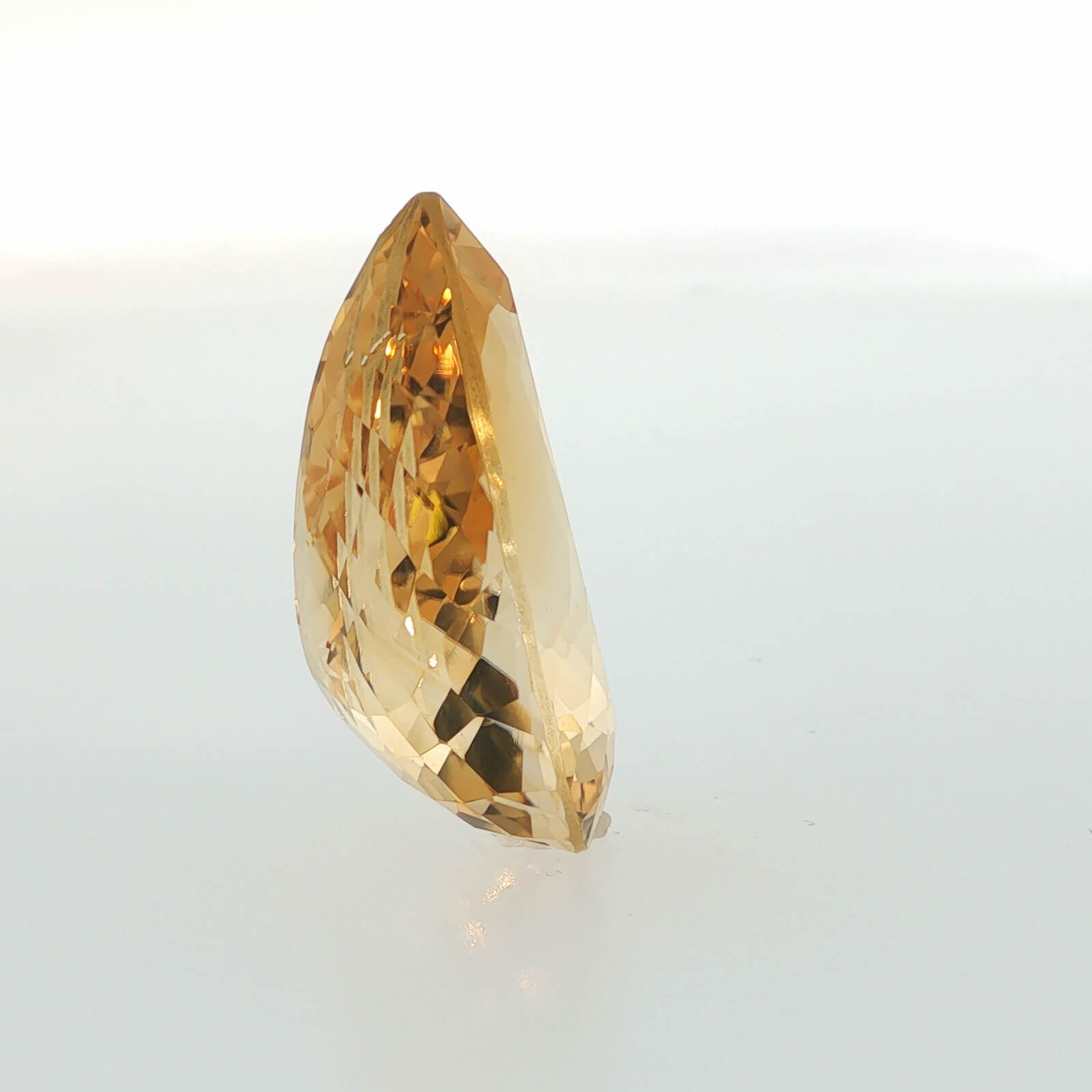 Natural citrine, yellow, pear cut, 29.25 ct, loose gemstone, view 5.