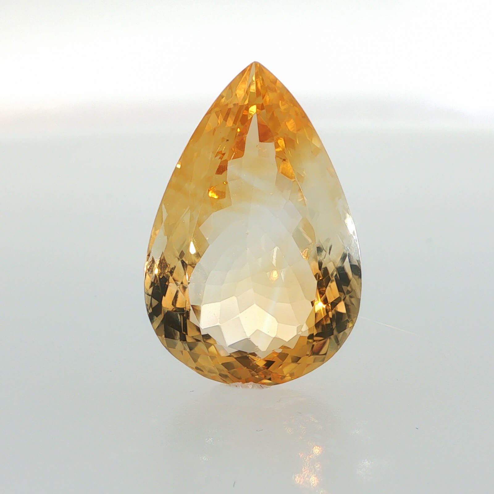 Natural citrine, pear cut, 31.13 ct, loose gemstone, view 2.